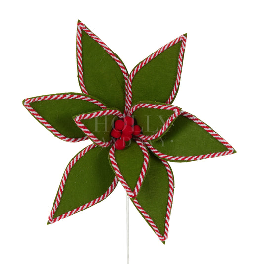 Red & White Trim Poinsettia