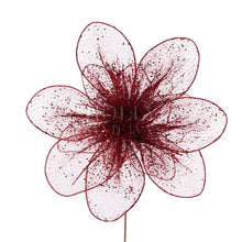 Load image into Gallery viewer, Luxe Red Netted Flower
