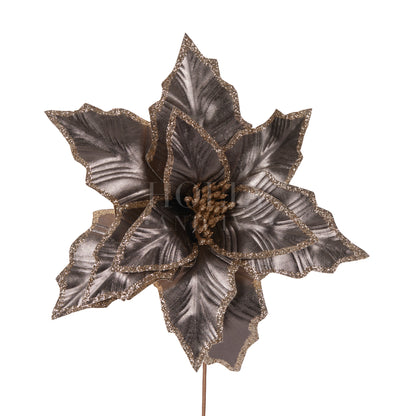 Metallic Gunmetal Poinsettia