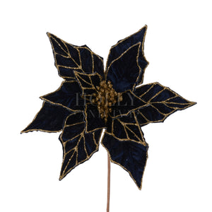 Midnight Blue & Gold Poinsettia