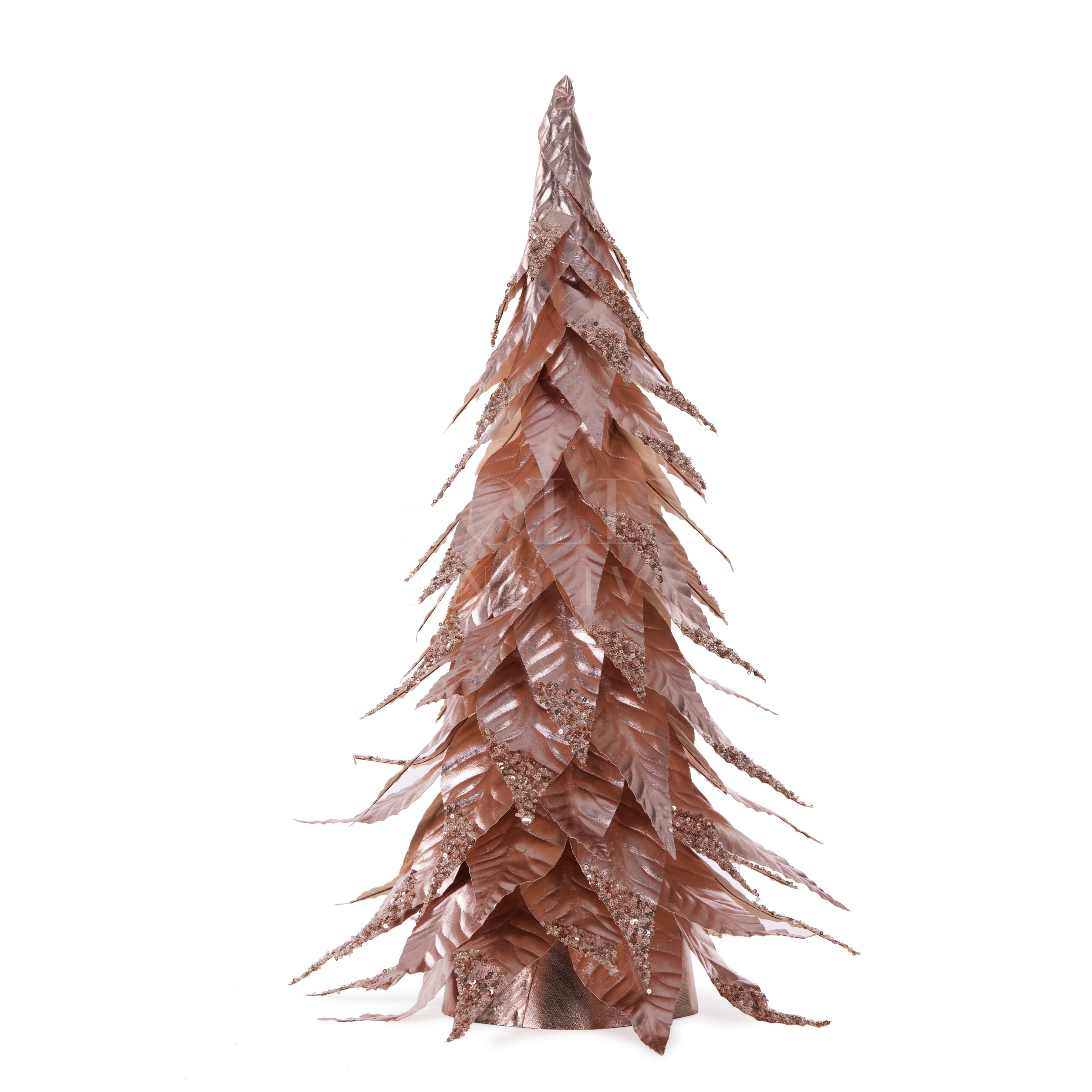 Rose Gold Color Tree 68 Cm Rose Gold Leaf Tree – Holly & Ivy