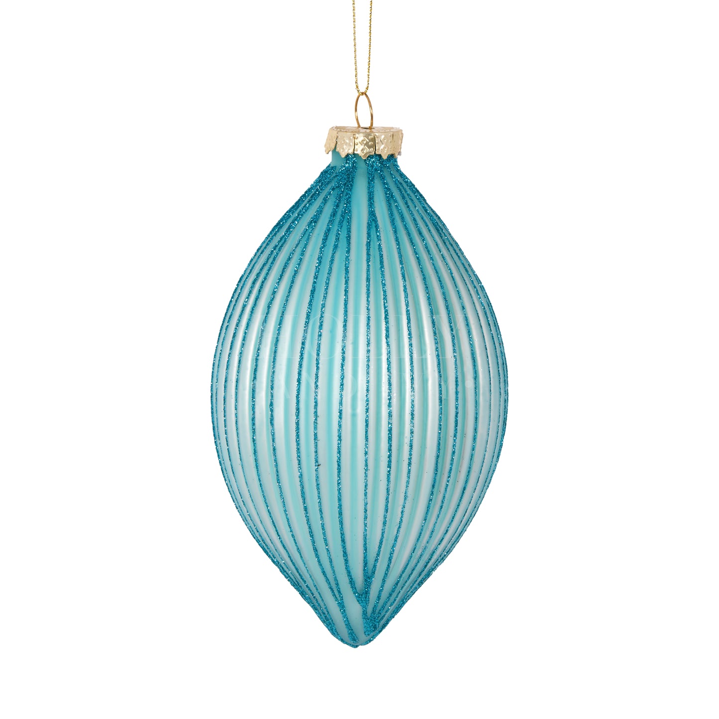 Blue Striped Onion Bauble