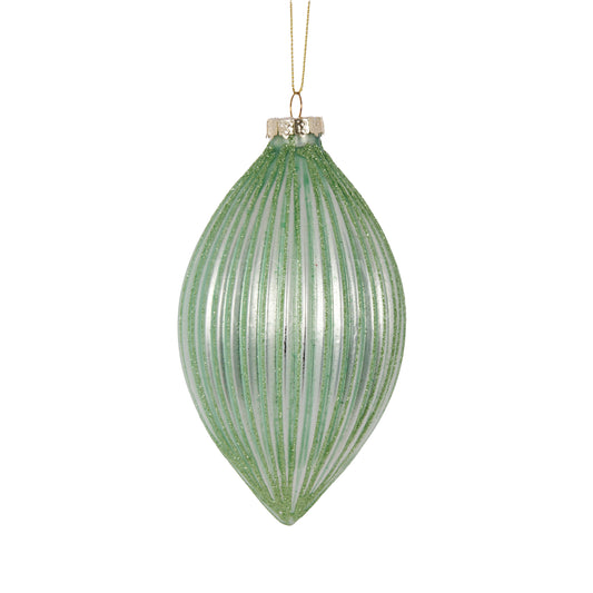 Mint Striped Onion Bauble