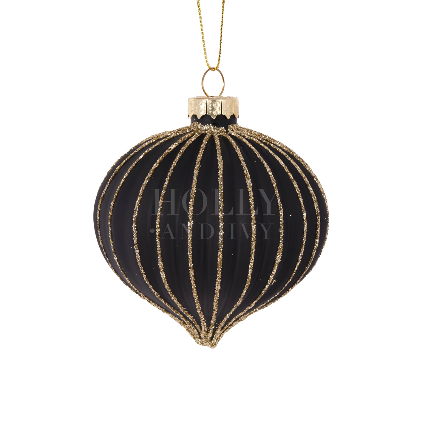 Matte Black Onion Bauble