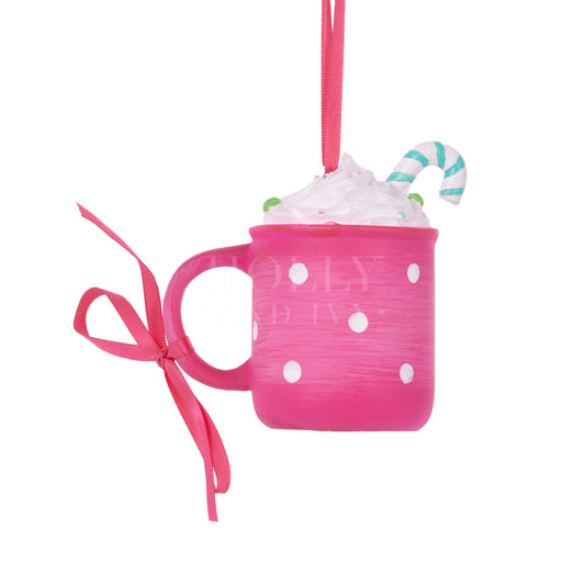 Vintage Cocoa Mug - Pink