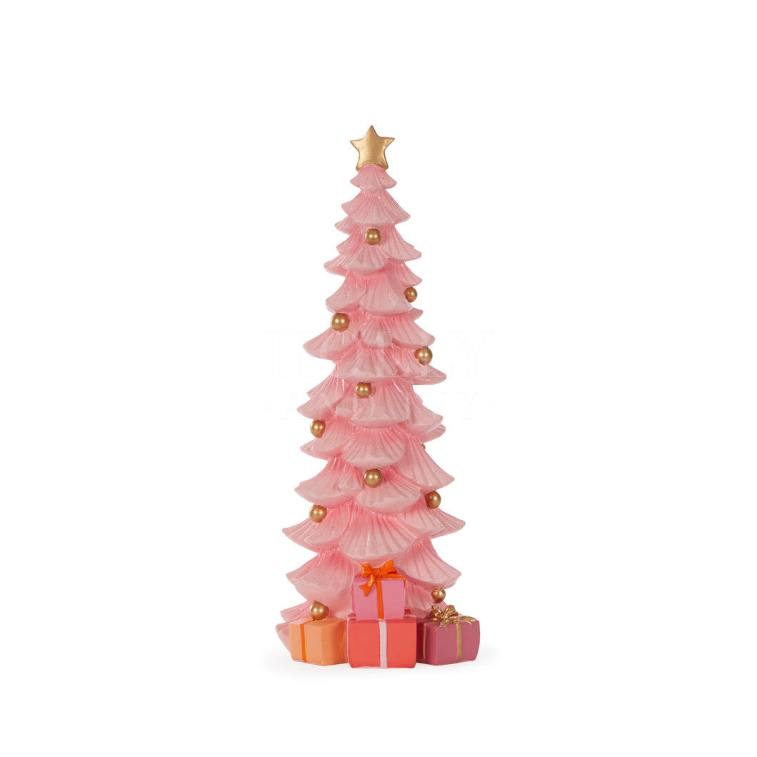 Majestic Pink Christmas Tree With Gifts