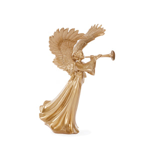 Golden Baroque Angel With Trumpet