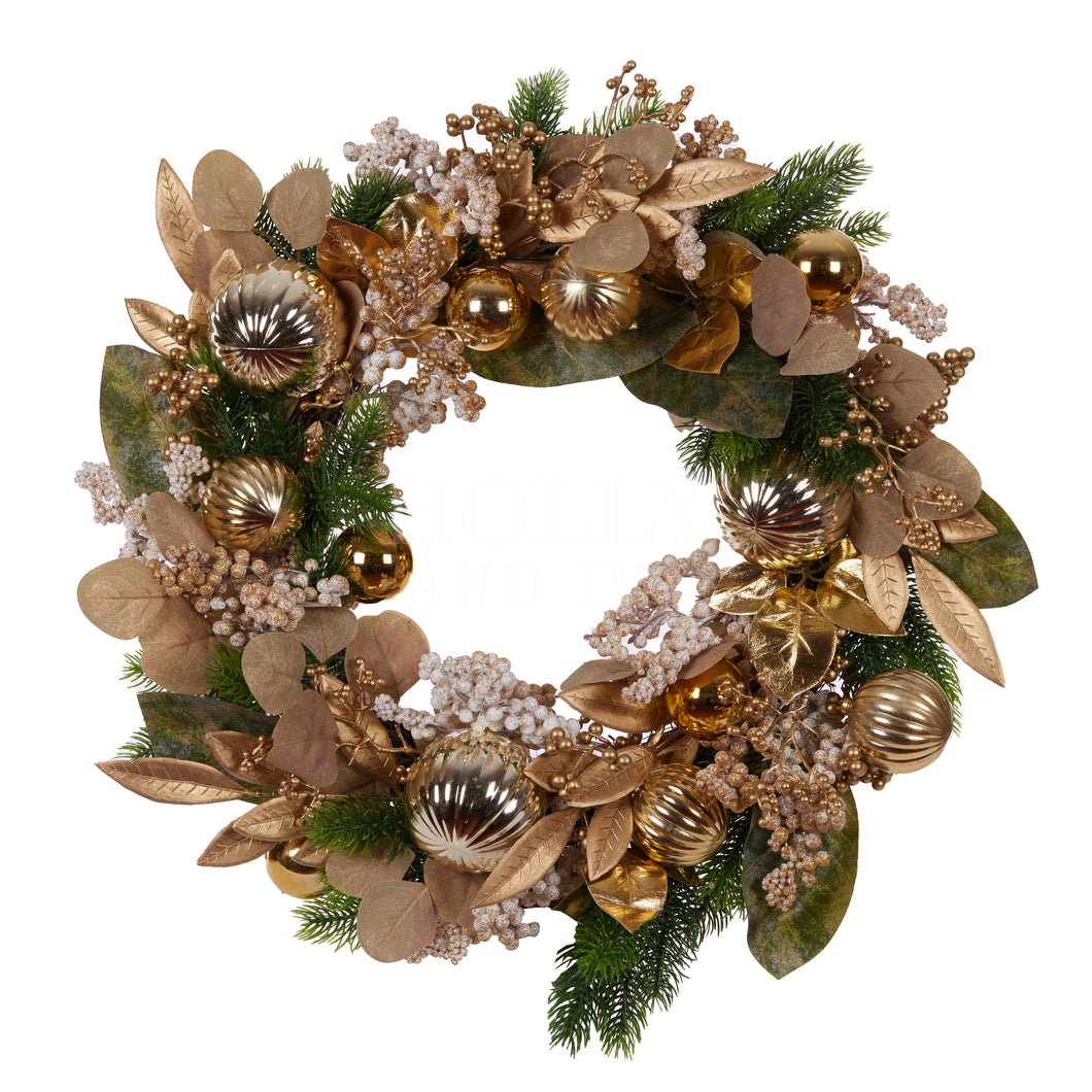 Luxe Gold Bauble Wreath