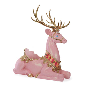 Majestic Pink Embellished Deer Pot