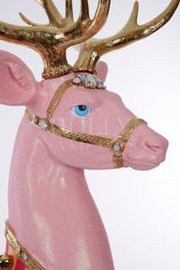 Majestic Pink Embellished Deer Pot