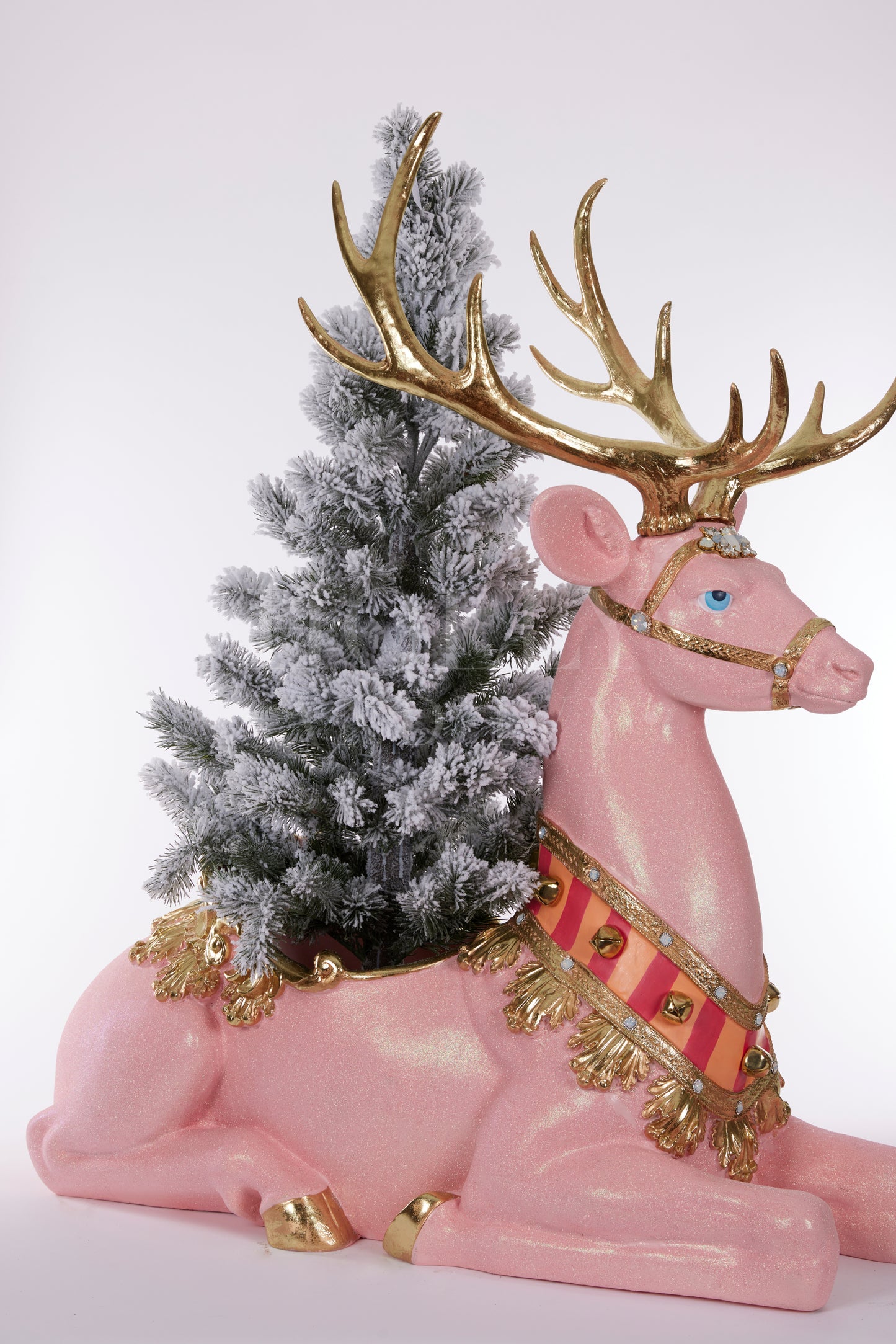 Majestic Pink Embellished Deer Pot