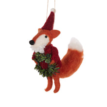 Load image into Gallery viewer, Wool Fox With Wreath
