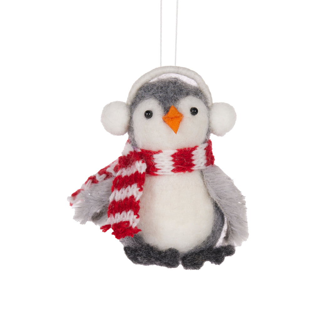 Wool Penguin With Headphones