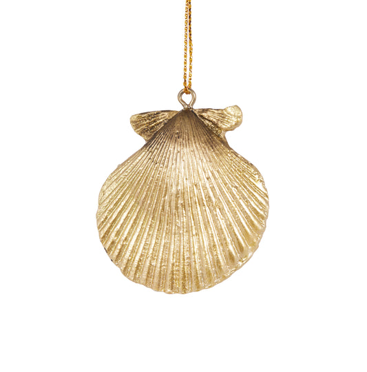Gold Scallop Shell Ornament