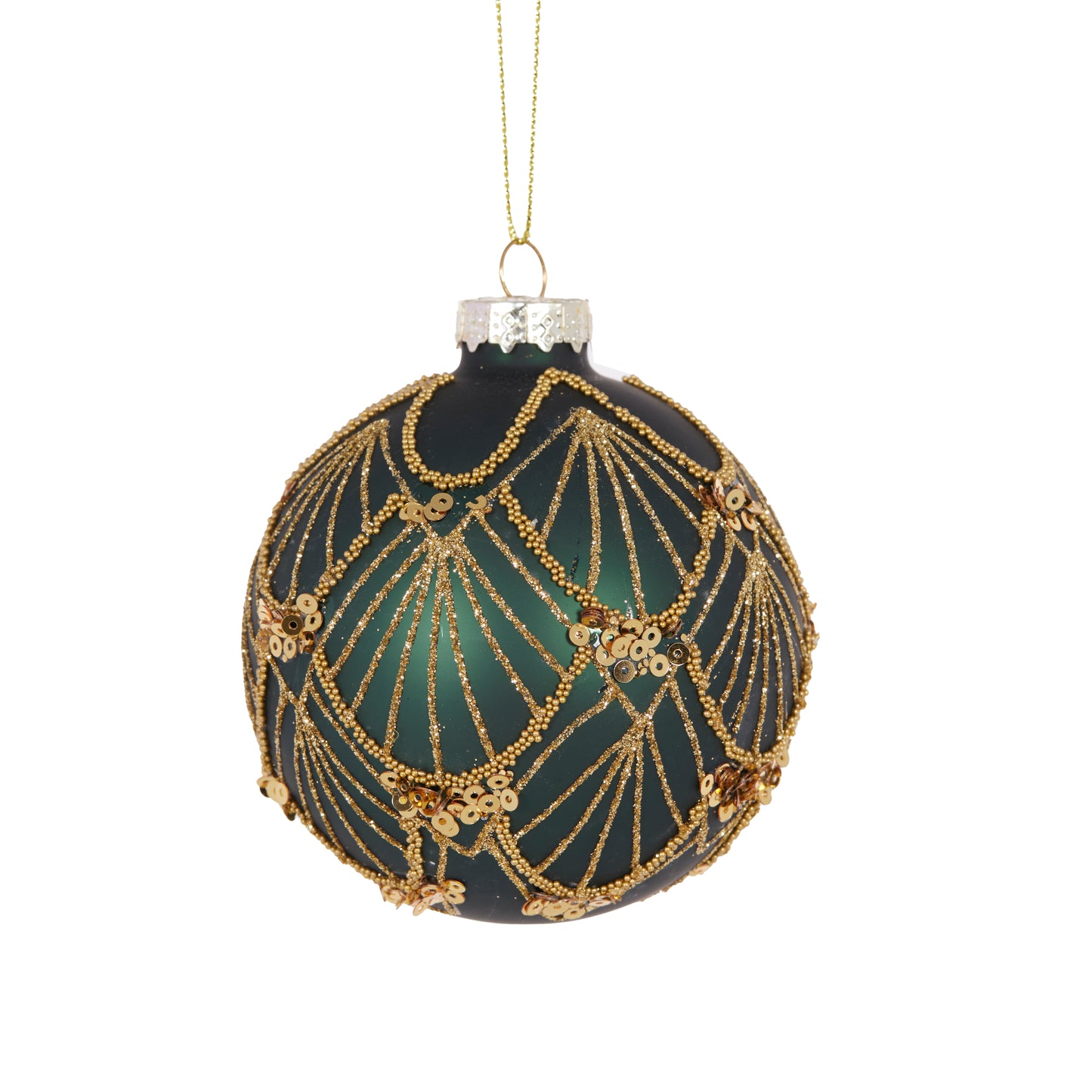 Emerald Deco Embellished Bauble