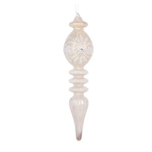 Glass Frosted Long Finial