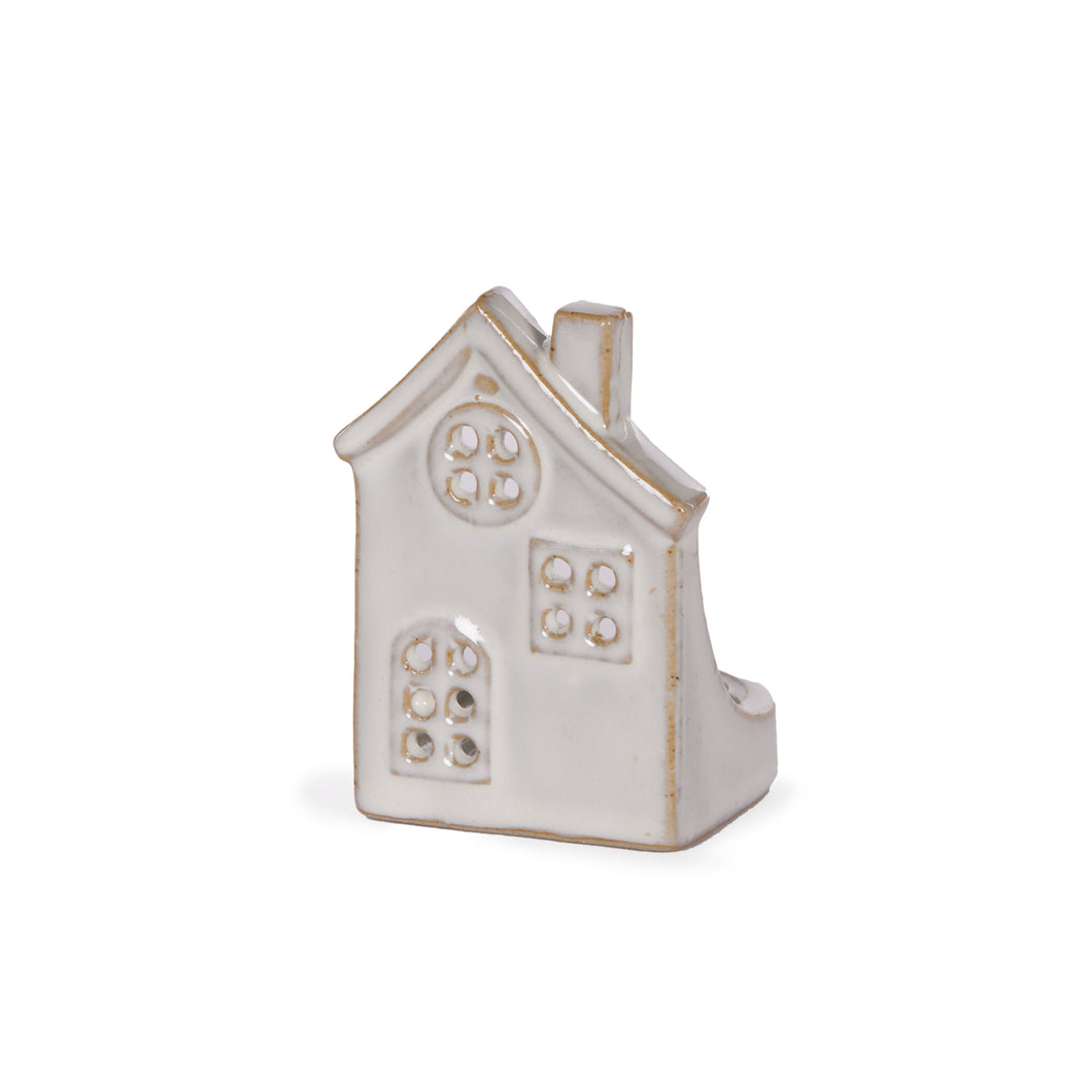 Ceramic House With Chimney T/Light Holder