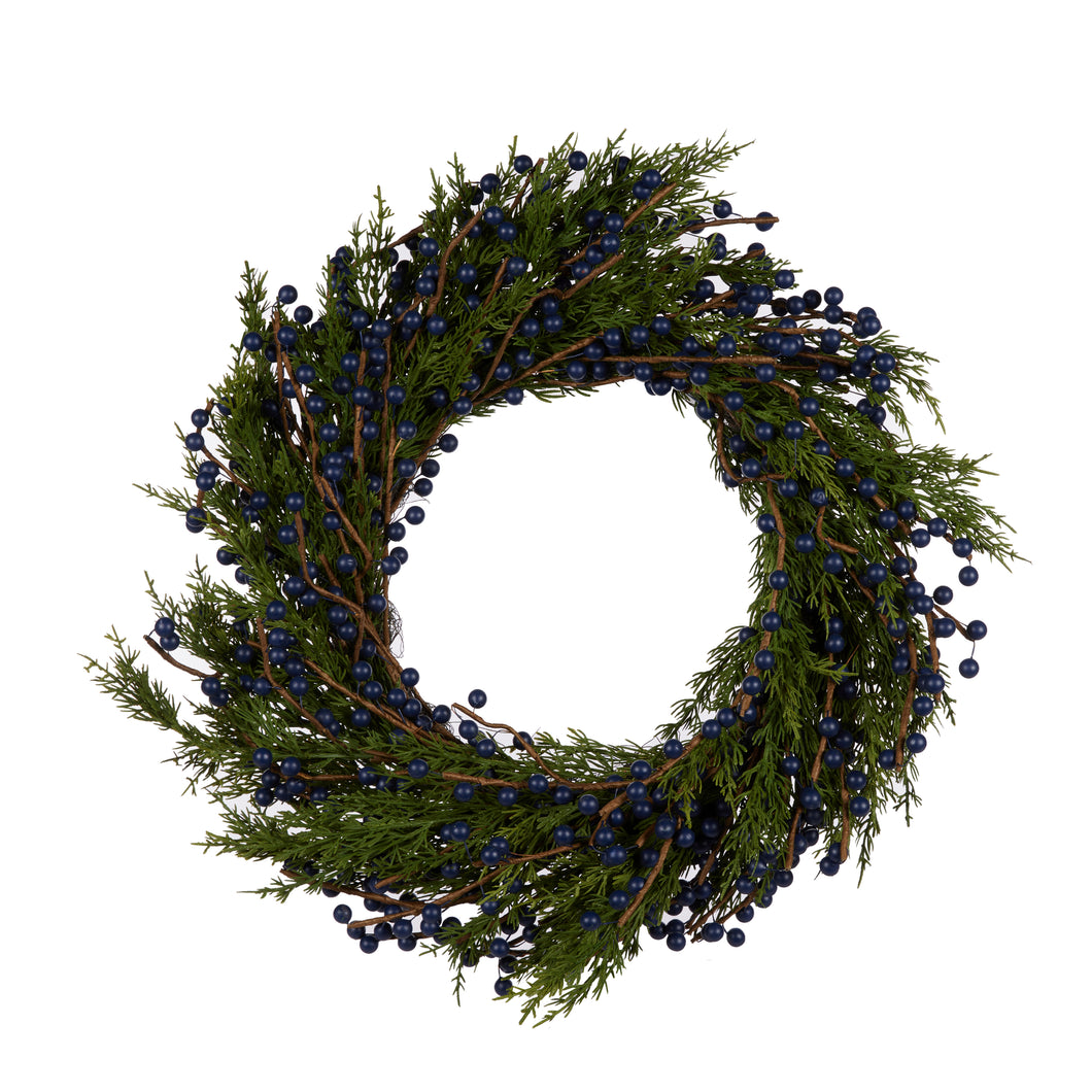 Foliage And Blueberry Wreath