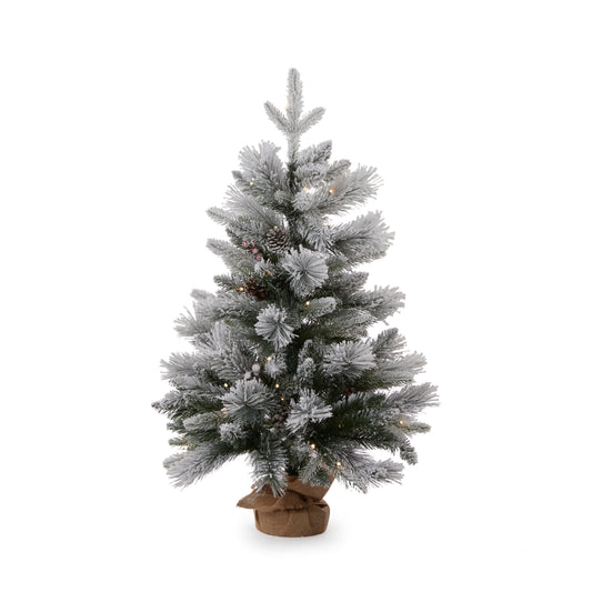 Potted Douglas Fir Snow 3 Ft. - 50 LED