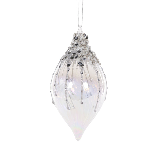 Silver Jewel Drop Bauble Hanging