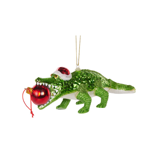 Glass Crocodile Hanging