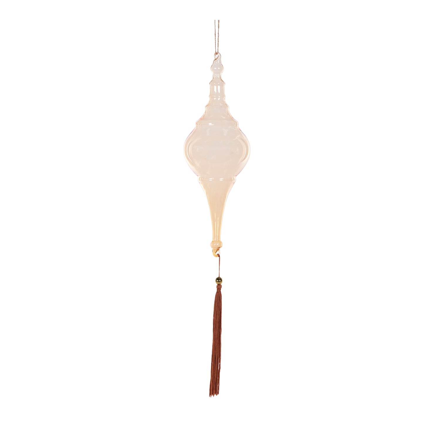 60Cm Smokey Amber Finial With Tassel