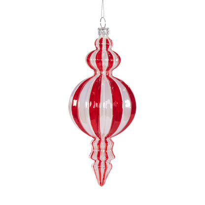 Peppermint Stripe Finial Hanging