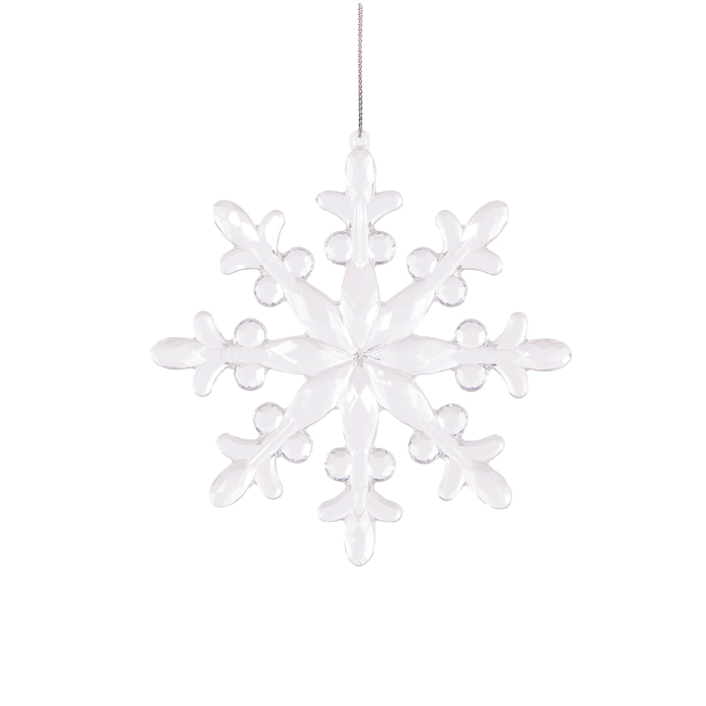 Clear Intricate Snowflake Hanging