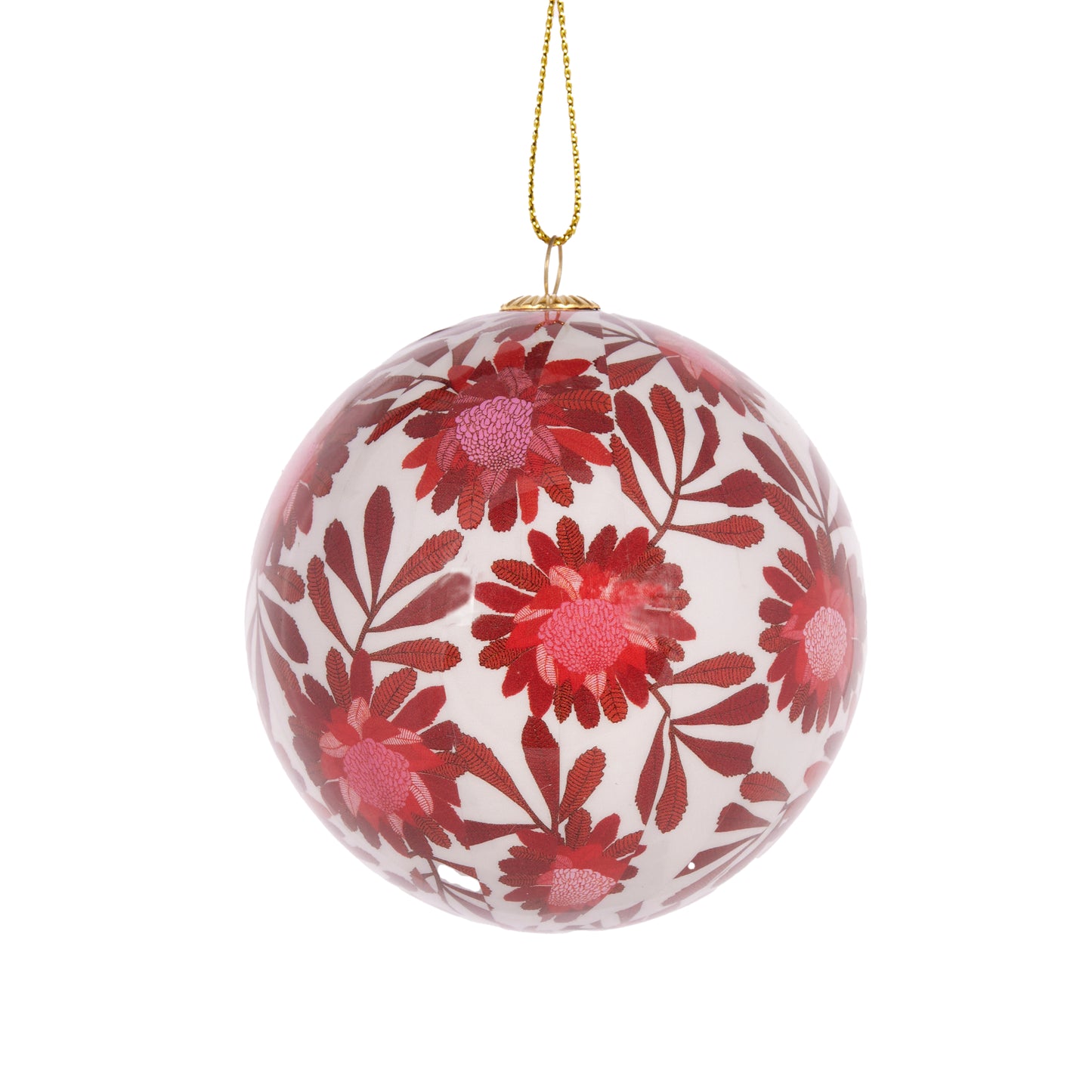 7.5Cm Artist Bauble - Red Waratah