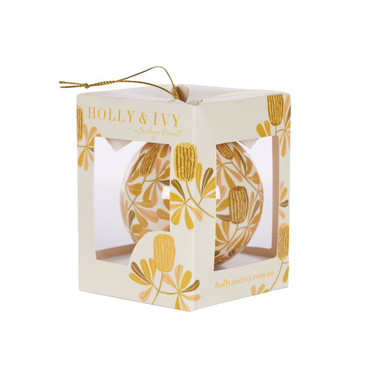 7.5Cm Artist Bauble - Summer Banksia