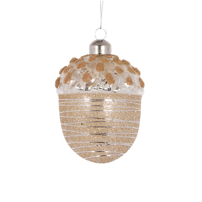 Champagne Acorn Bauble