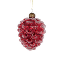 Load image into Gallery viewer, Red Pinecone Bauble

