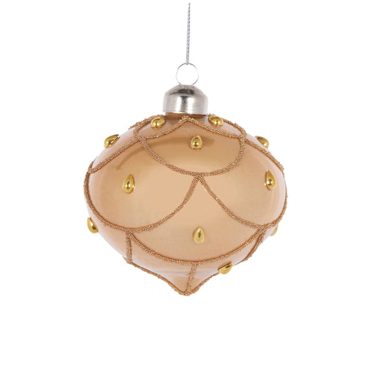 Antique Gold Scalloped Onion Bauble