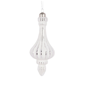 White And Silver Chandelier Finial