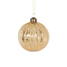 Load image into Gallery viewer, Gold Ribbed Round Bauble
