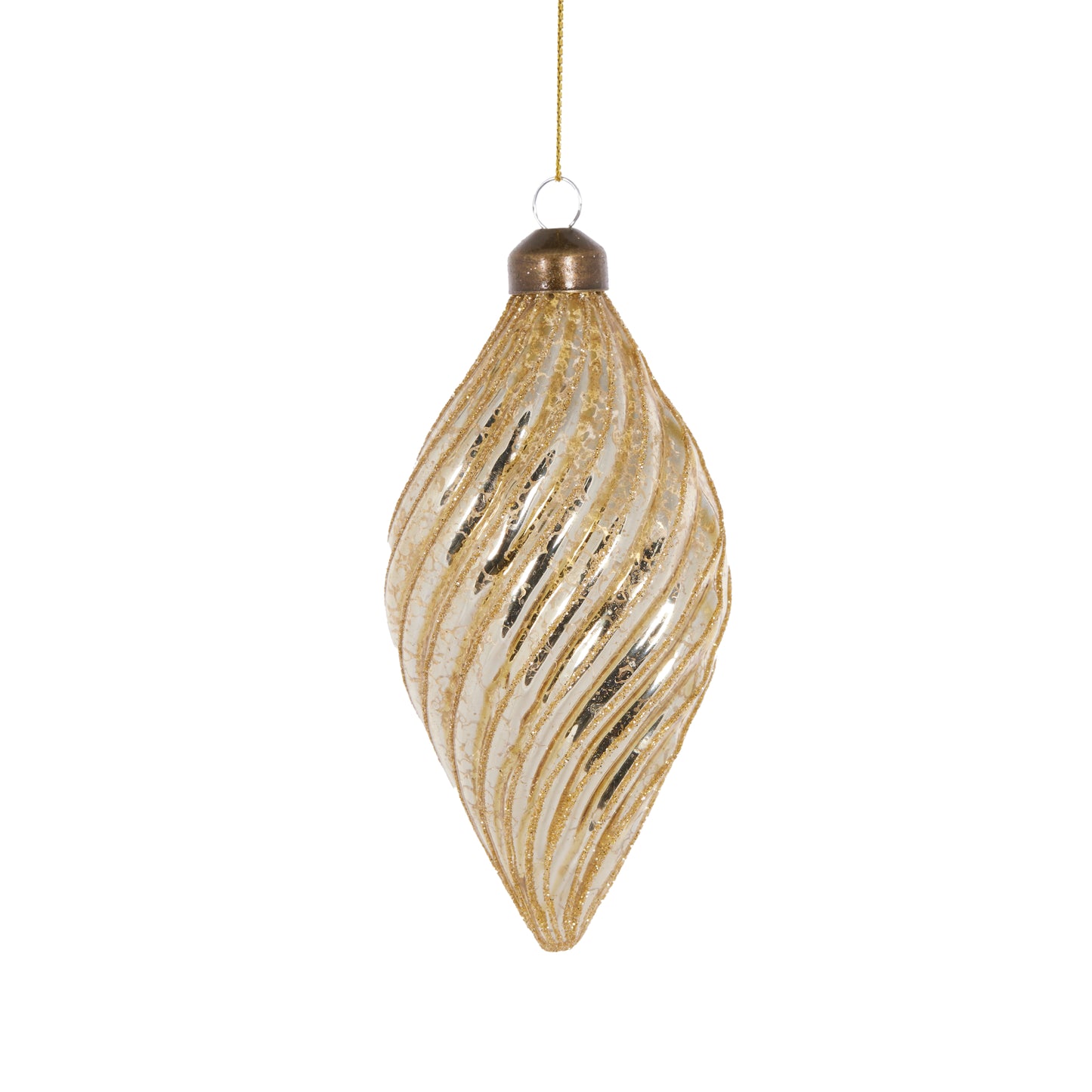 Gold Swirl Drop Bauble