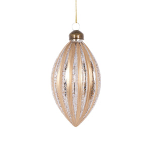 Silver And Gold Metallic Drop Bauble