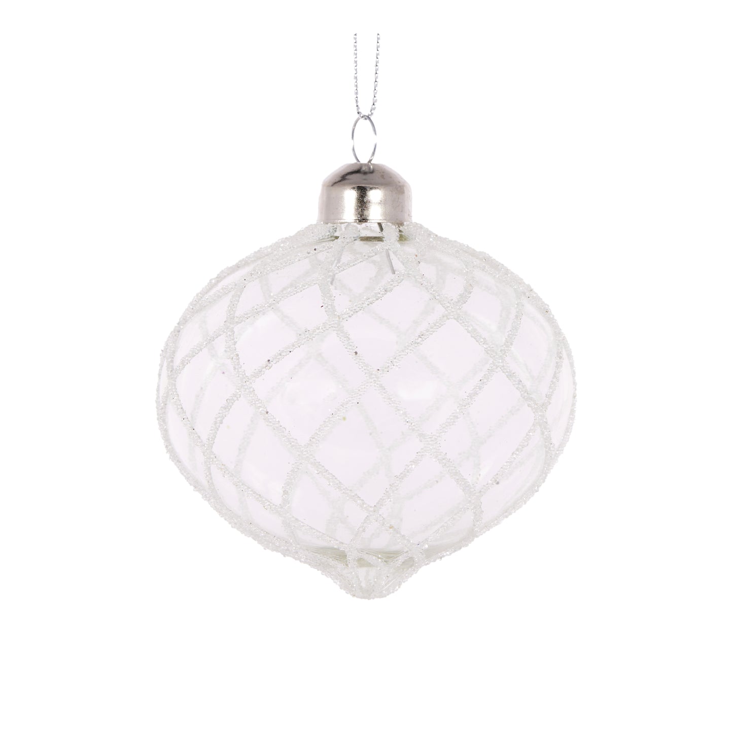 White Quilted Onion Bauble