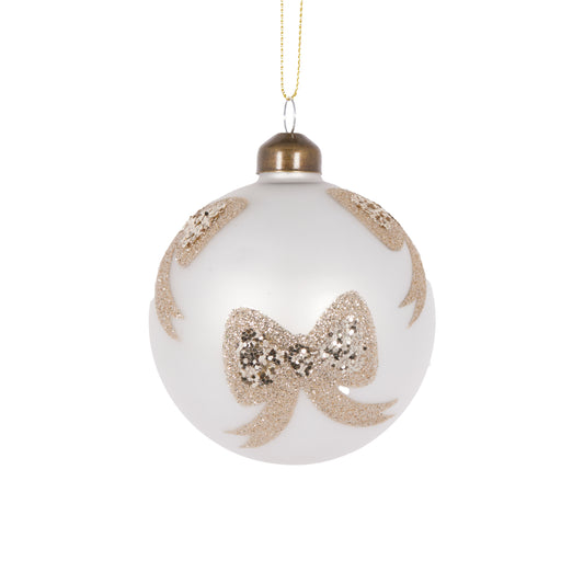 White Bow Bauble