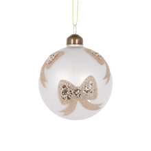 Load image into Gallery viewer, White Bow Bauble
