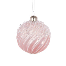 Load image into Gallery viewer, Pink Tinsel Topped Bauble
