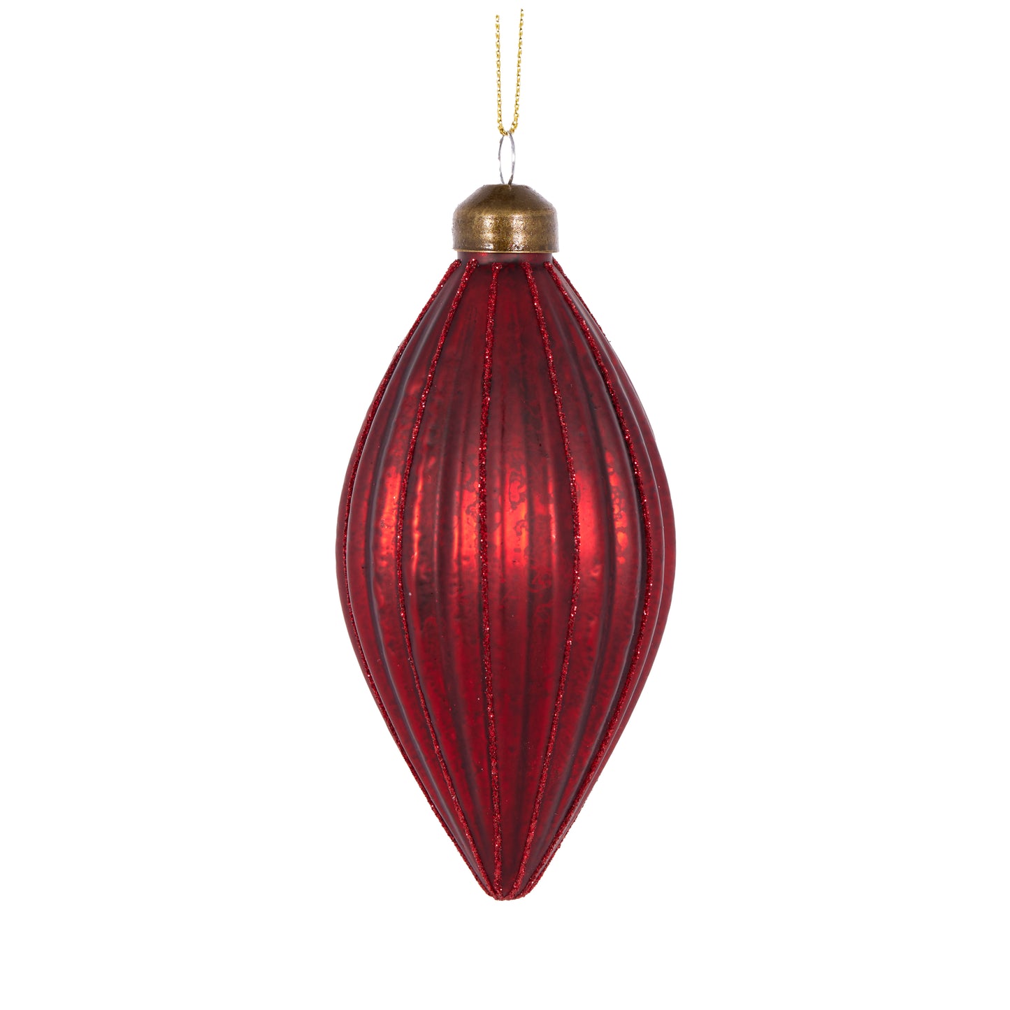 Matte Red Drop Bauble