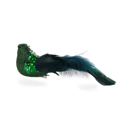 Forrest Green Feather Clip Bird