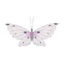 Load image into Gallery viewer, Xl Silver Glitter Clip Butterfly
