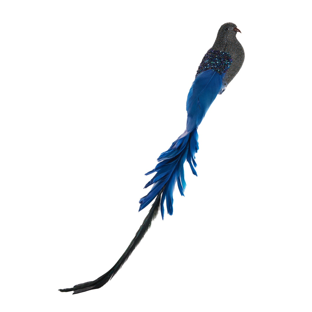 Royal Blue Peacock Clip