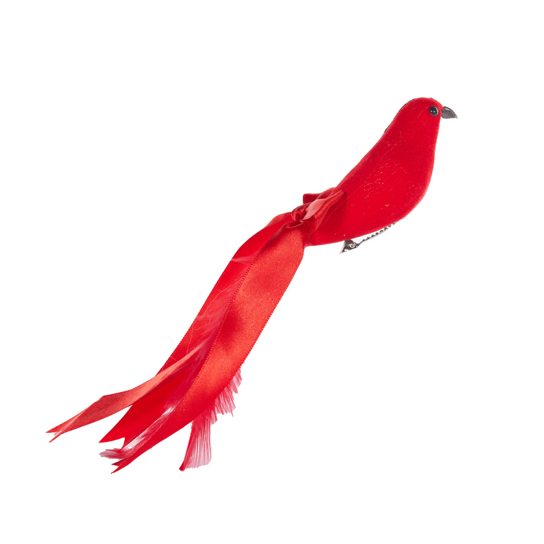 Red Ribbon Clip Bird