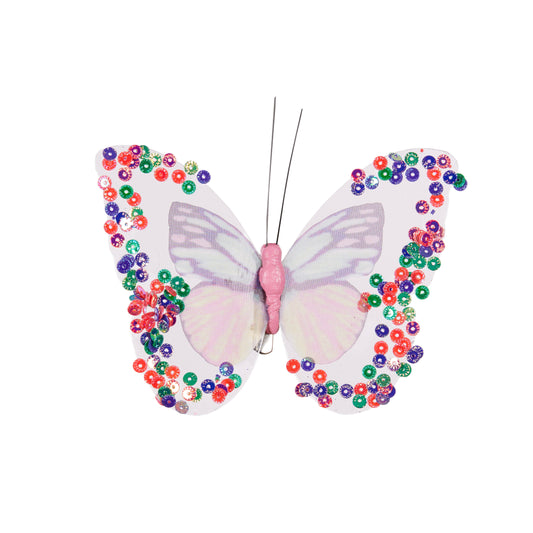 Mini Iridescent Clip Butterfly