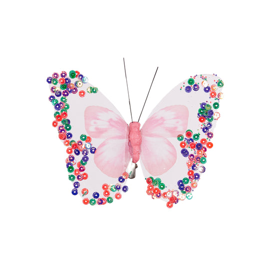 Mini Pink Clip Butterly