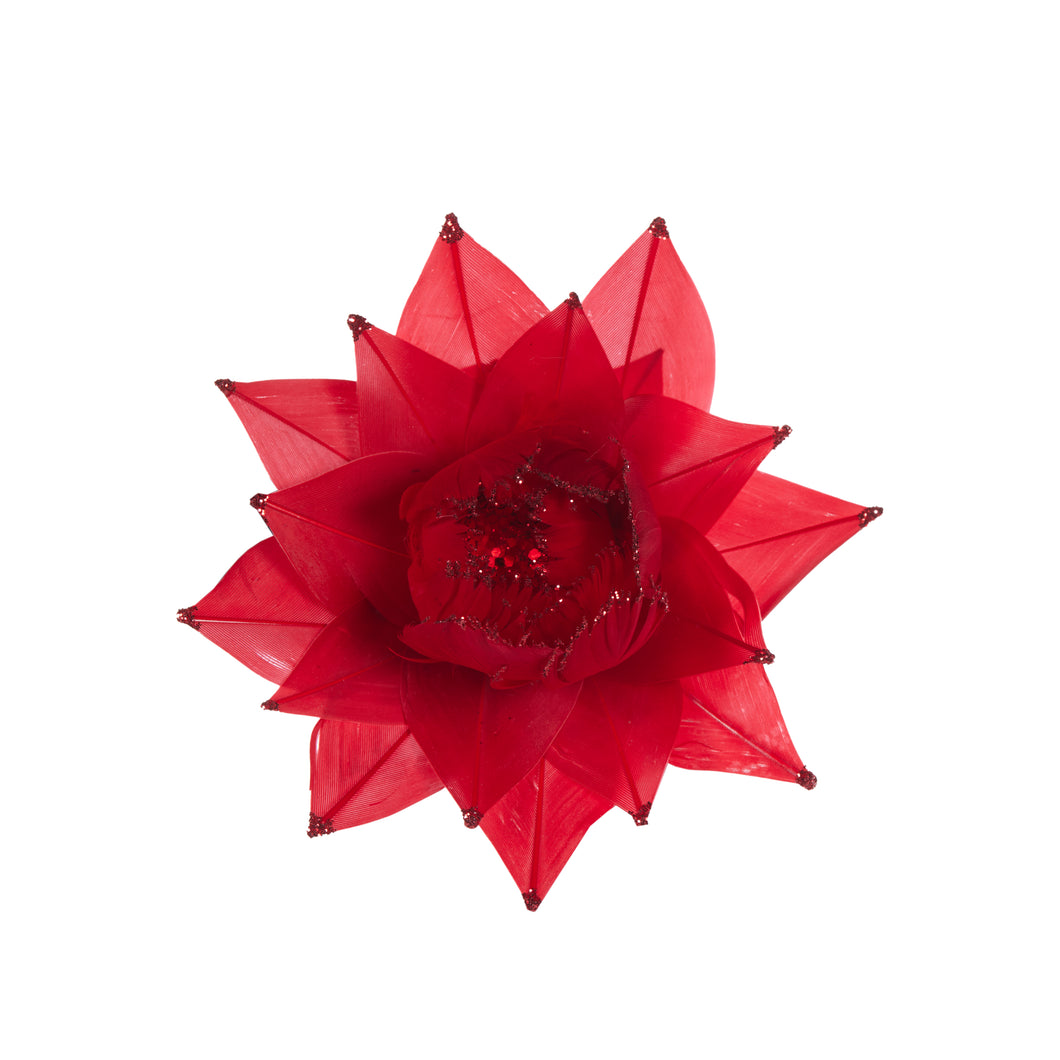 Red Leaf Clip Flower
