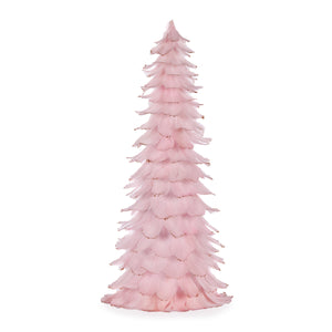 30Cm Pink Feather Tier Table Top Tree